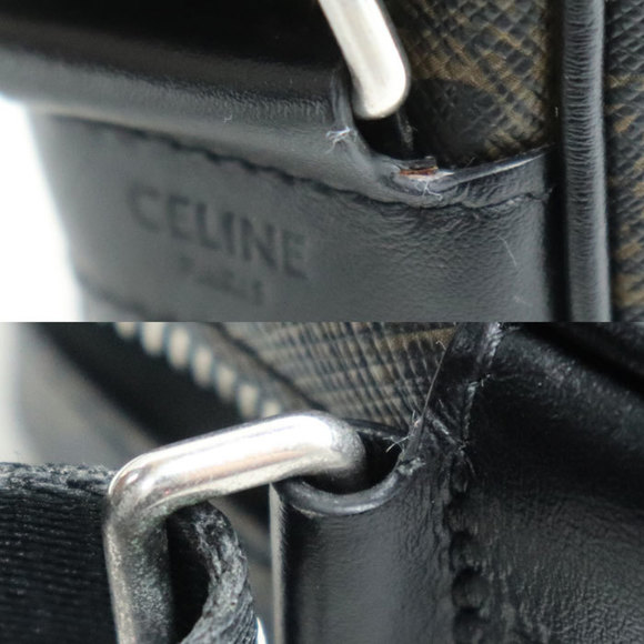 CELINE Triomphe Medium Shoulder Bag, Black/Brown, 197202, Women's